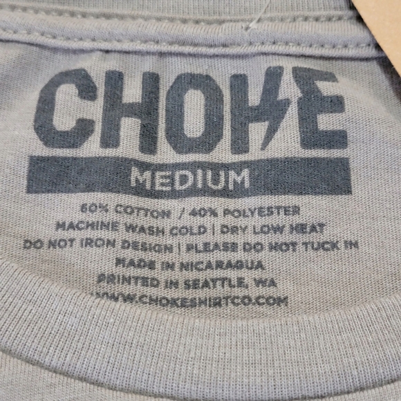 Choke Brand Sloth Born To Be Mild T-Shirt Juniors Size Medium Gray Short Sleeve. - Picture 4 of 6